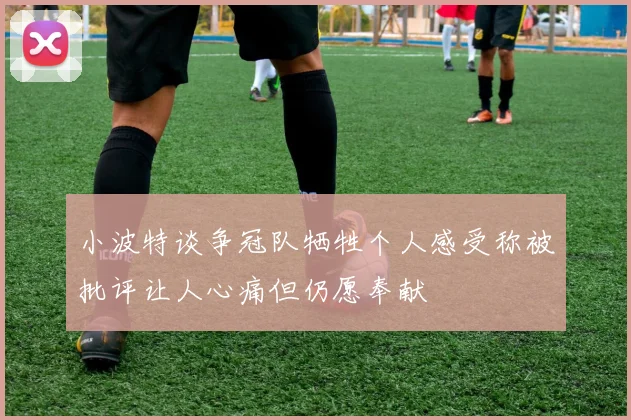 小波特谈争冠队牺牲个人感受称被批评让人心痛但仍愿奉献